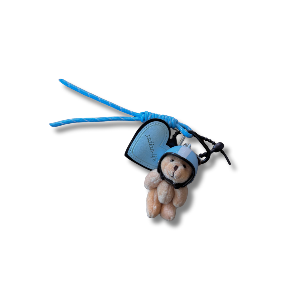 Chaveiro Cachorro Capacete Azul