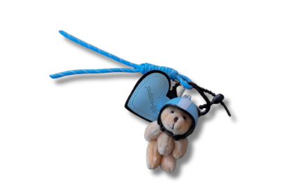 Chaveiro Cachorro Capacete Azul